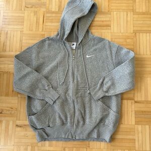 Nike Heather Gray Full-Zip Hoodie